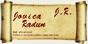 Jovica Radun vizit kartica